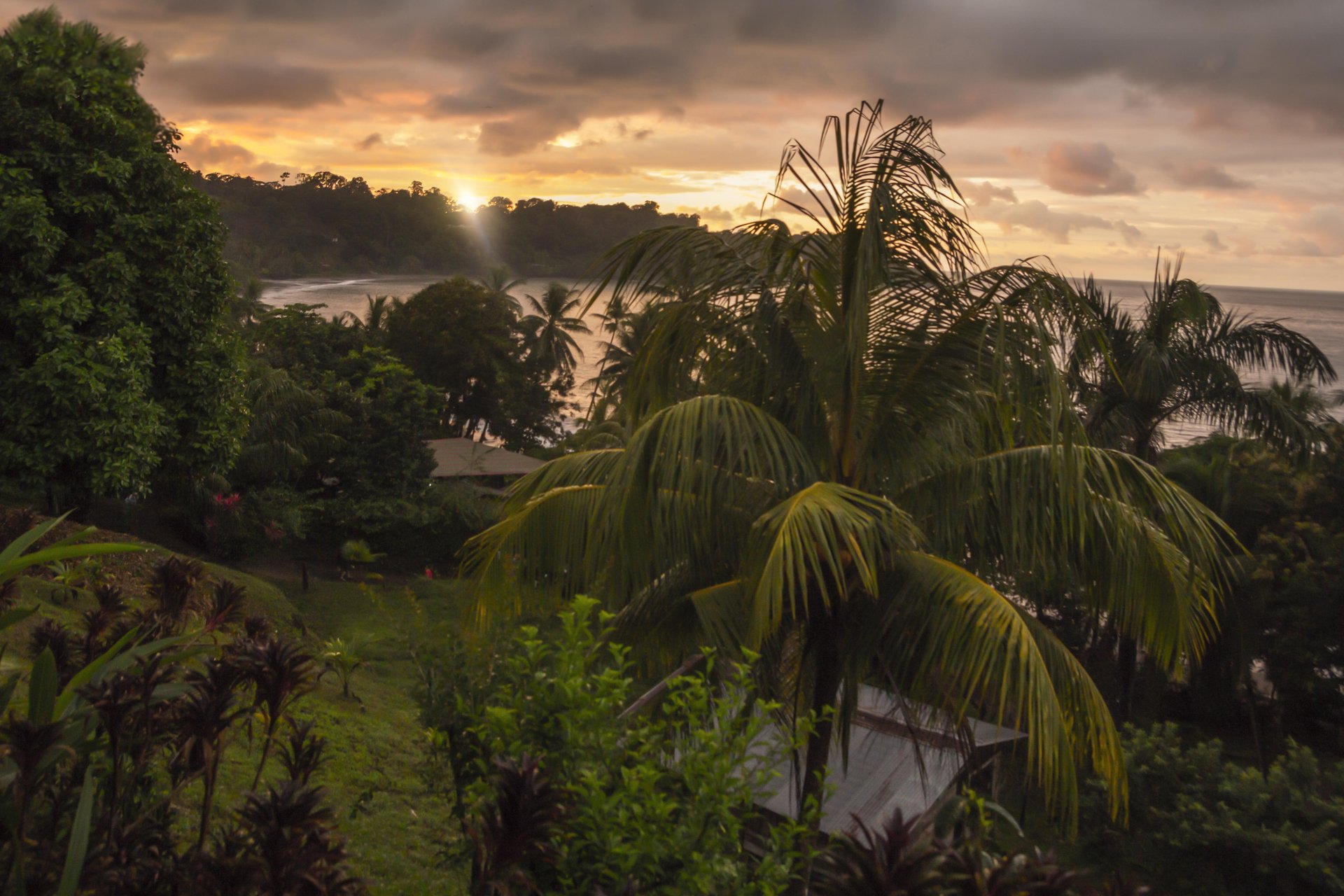 Pacific beach sunset Costa Rica honeymoon