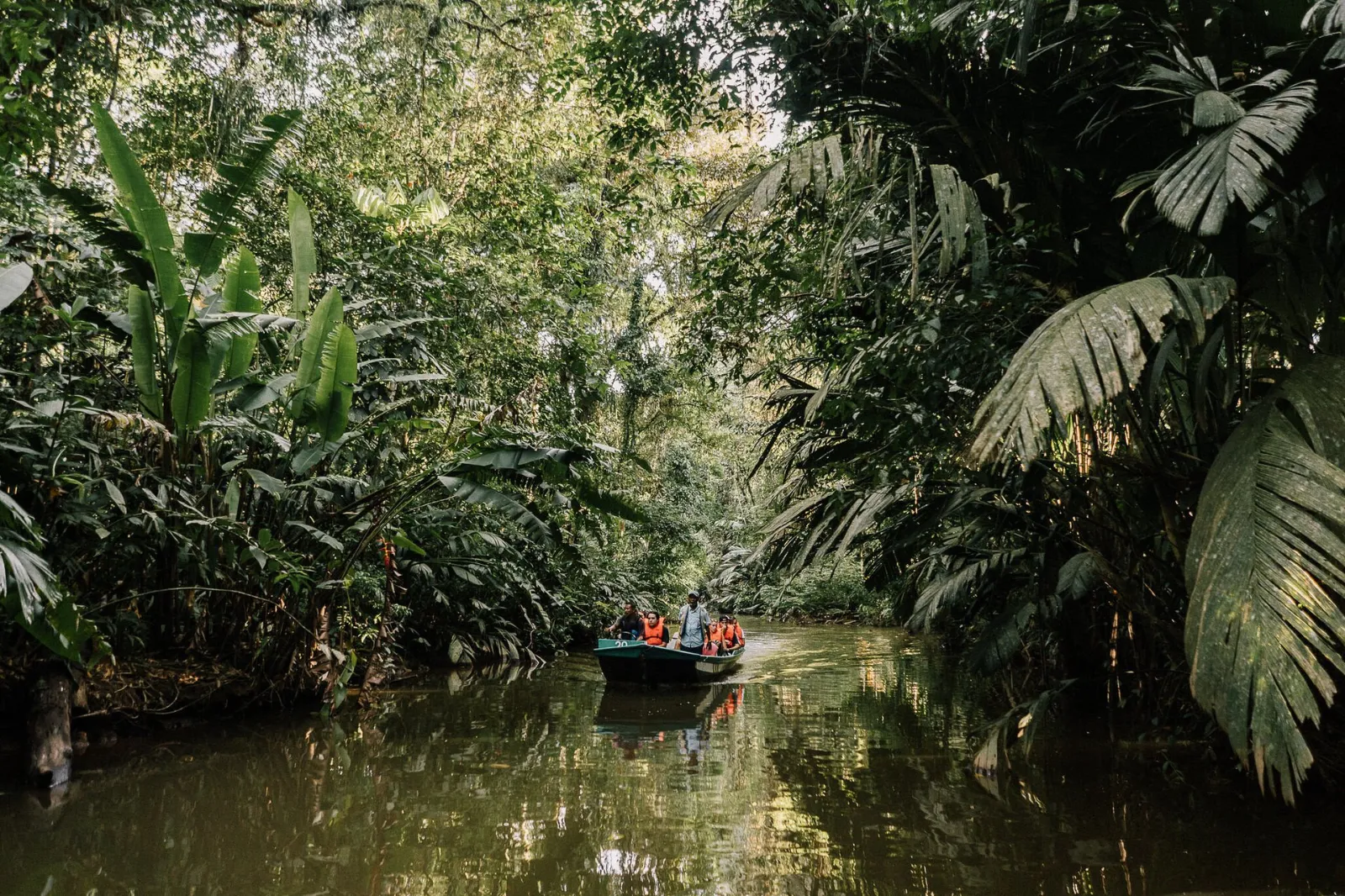 Barca sui canali di Tortuguero